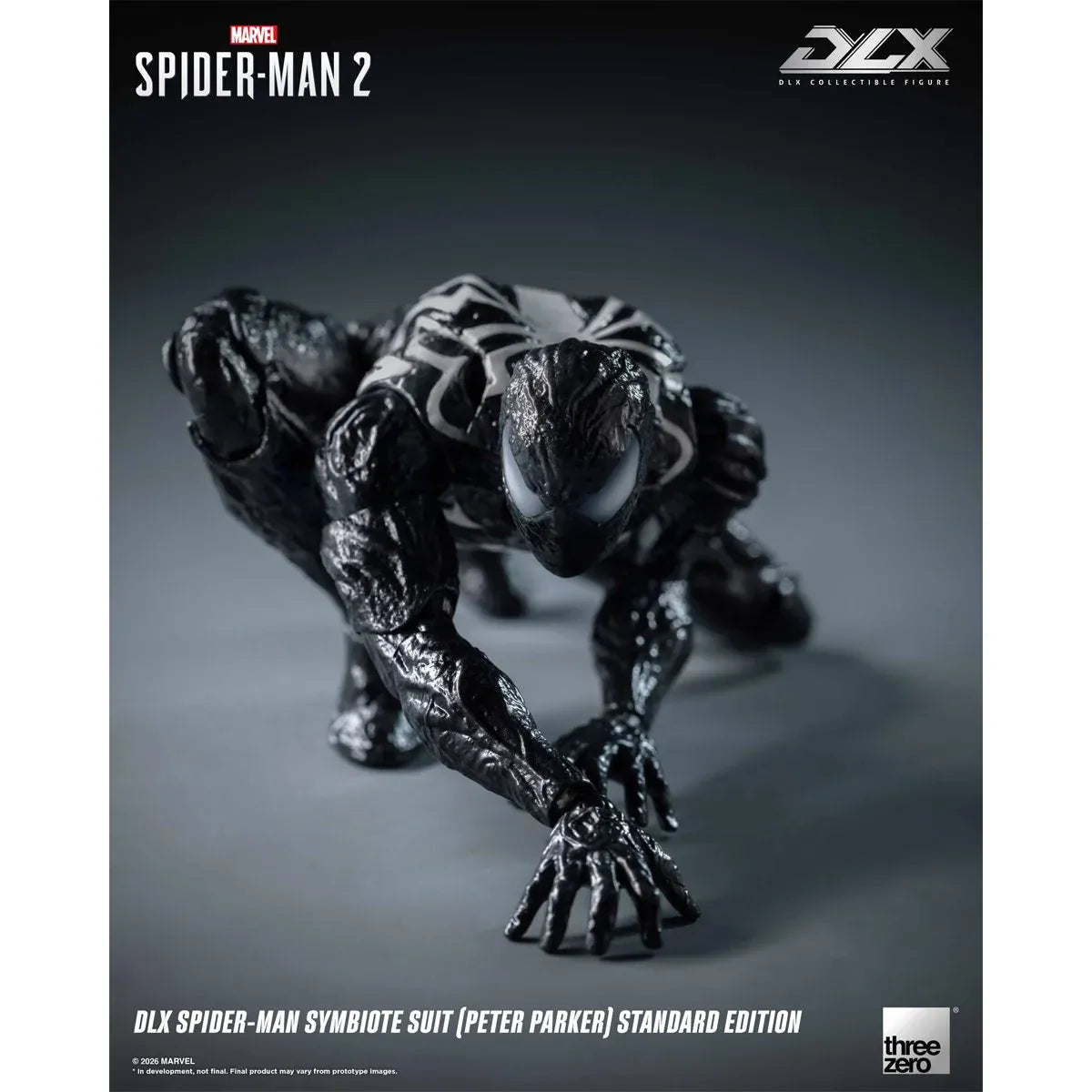 Threezero DLX Marvel's Spider-Man 2 Spider-Man Symbiote Suit (Peter Parker) Standard Edition Action Figure