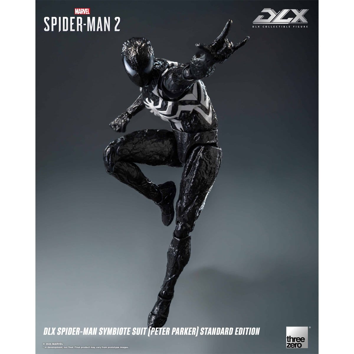 Threezero DLX Marvel's Spider-Man 2 Spider-Man Symbiote Suit (Peter Parker) Standard Edition Action Figure