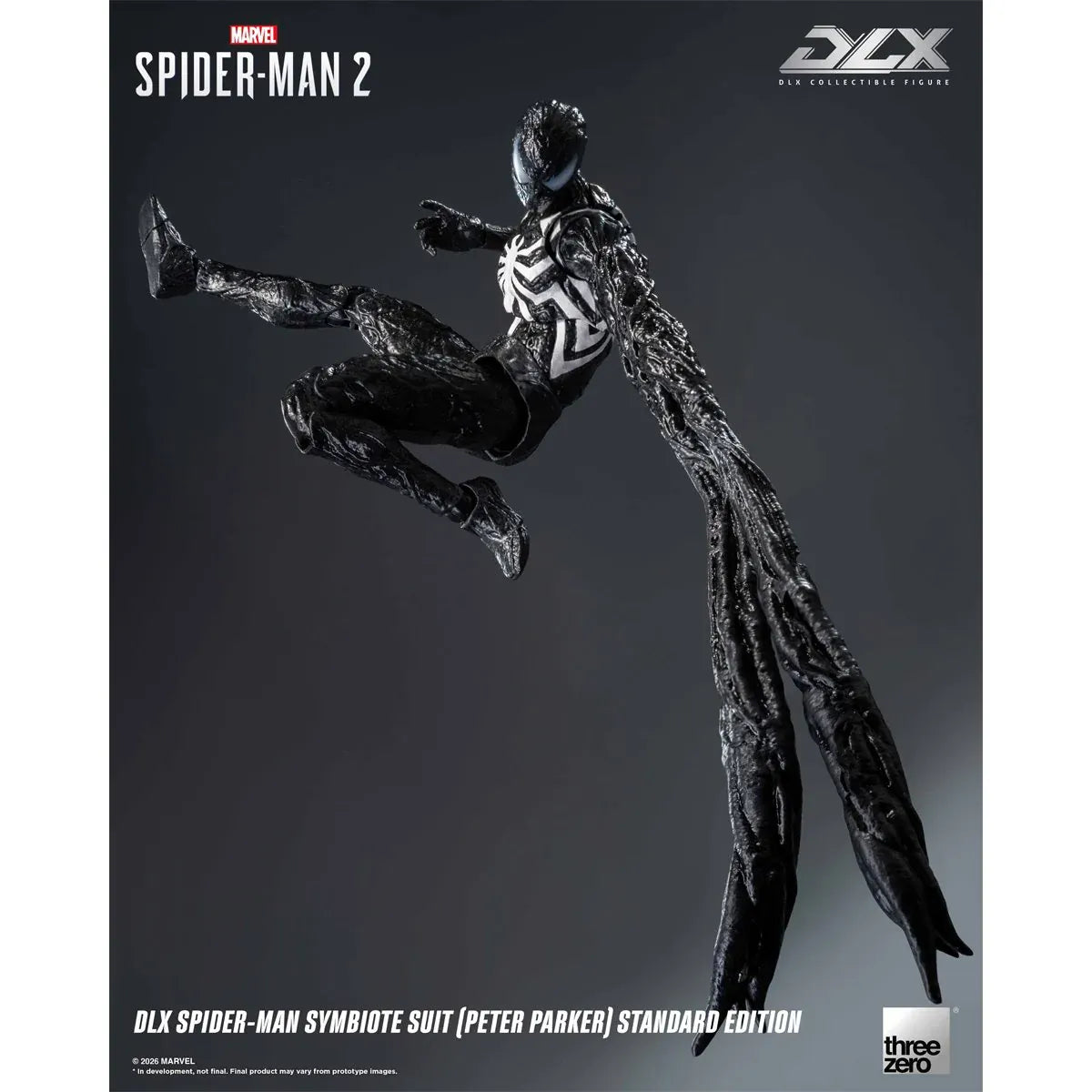 Threezero DLX Marvel's Spider-Man 2 Spider-Man Symbiote Suit (Peter Parker) Standard Edition Action Figure