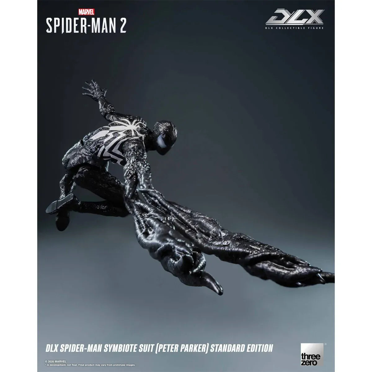 Threezero DLX Marvel's Spider-Man 2 Spider-Man Symbiote Suit (Peter Parker) Standard Edition Action Figure