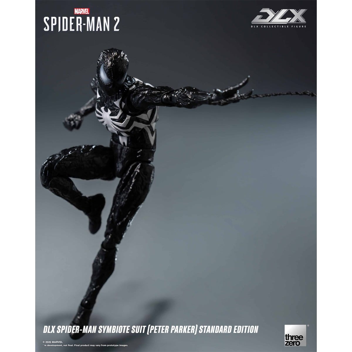 Threezero DLX Marvel's Spider-Man 2 Spider-Man Symbiote Suit (Peter Parker) Standard Edition Action Figure
