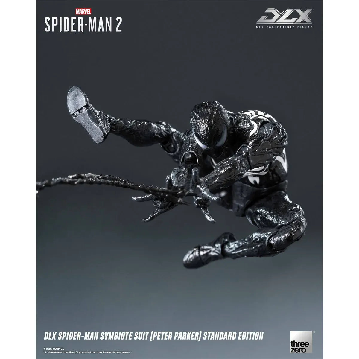 Threezero DLX Marvel's Spider-Man 2 Spider-Man Symbiote Suit (Peter Parker) Standard Edition Action Figure