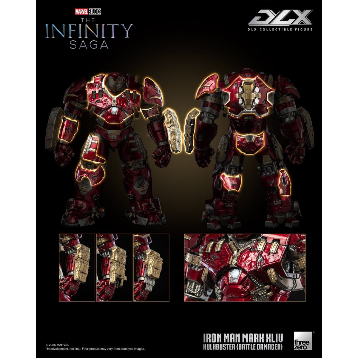 Threezero DLX Marvel Studios: The Infinity Saga Iron Man Mark 44 "Hulkbuster" (Battle Damaged) Action Figure