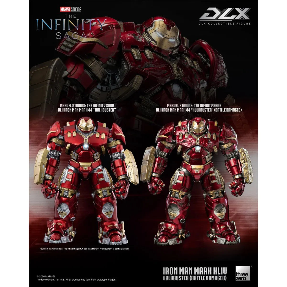 Threezero DLX Marvel Studios: The Infinity Saga Iron Man Mark 44 "Hulkbuster" (Battle Damaged) Action Figure