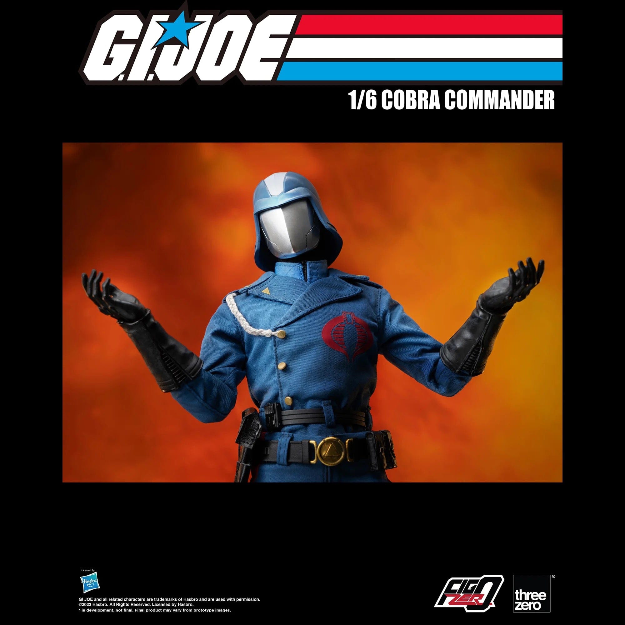 Threezero FigZero G.I. Joe Cobra Commander 1/6 Scale Action Figure