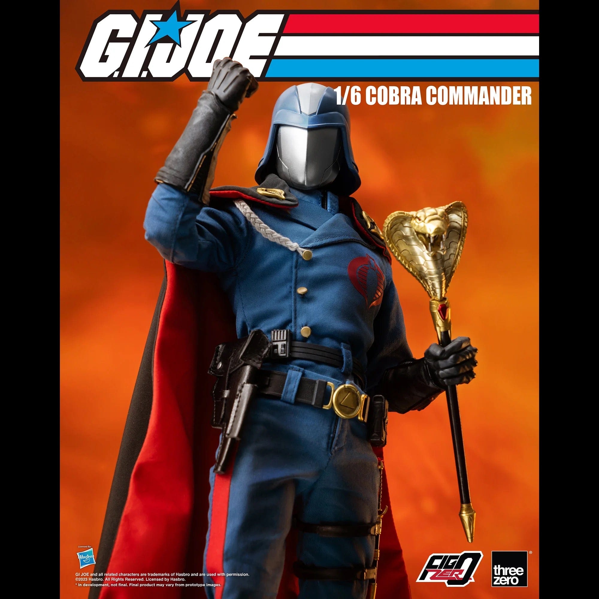 Threezero FigZero G.I. Joe Cobra Commander 1/6 Scale Action Figure