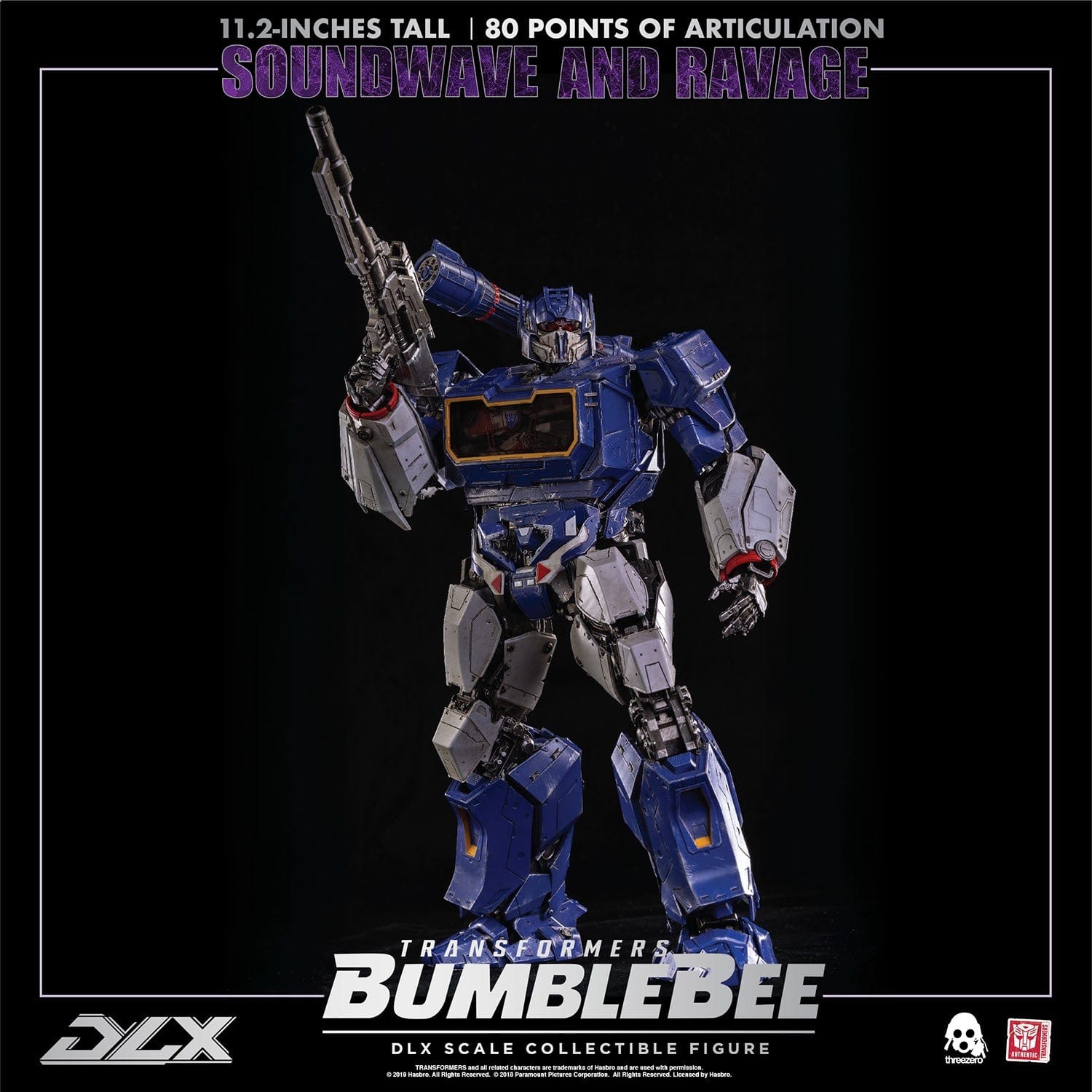 Threezero Transformers Bumblebee DLX Soundwave and Ravage Action Figures
