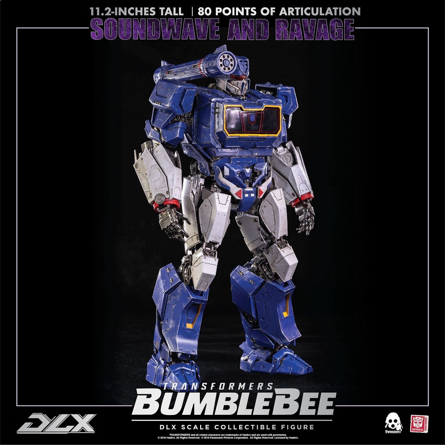 Threezero Transformers Bumblebee DLX Soundwave and Ravage Action Figures