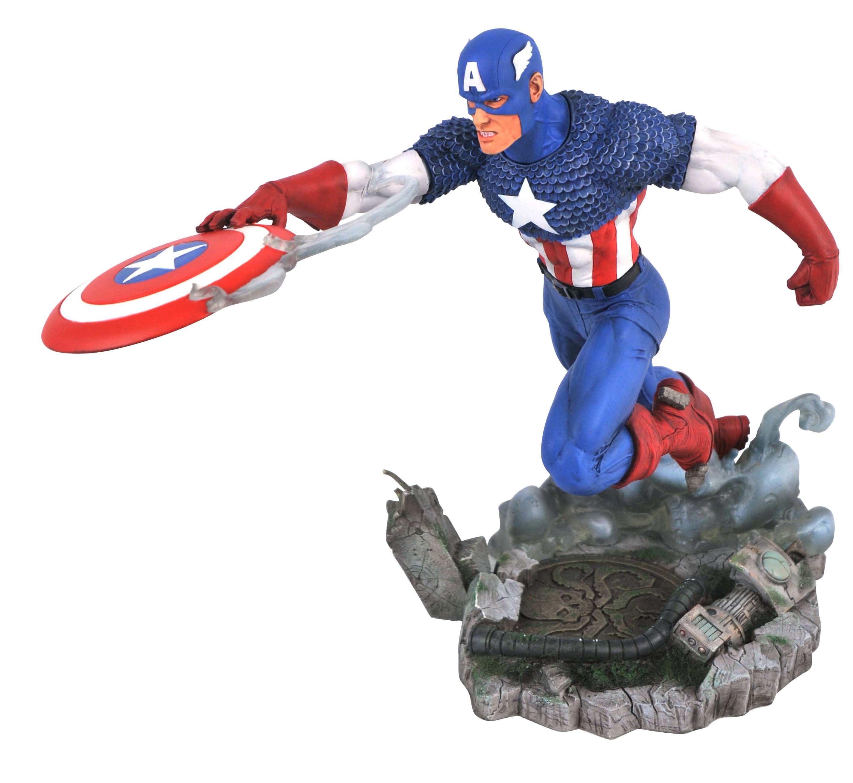 Diamond Select Toys Marvel Gallery Comic Captain America Figure Diorama