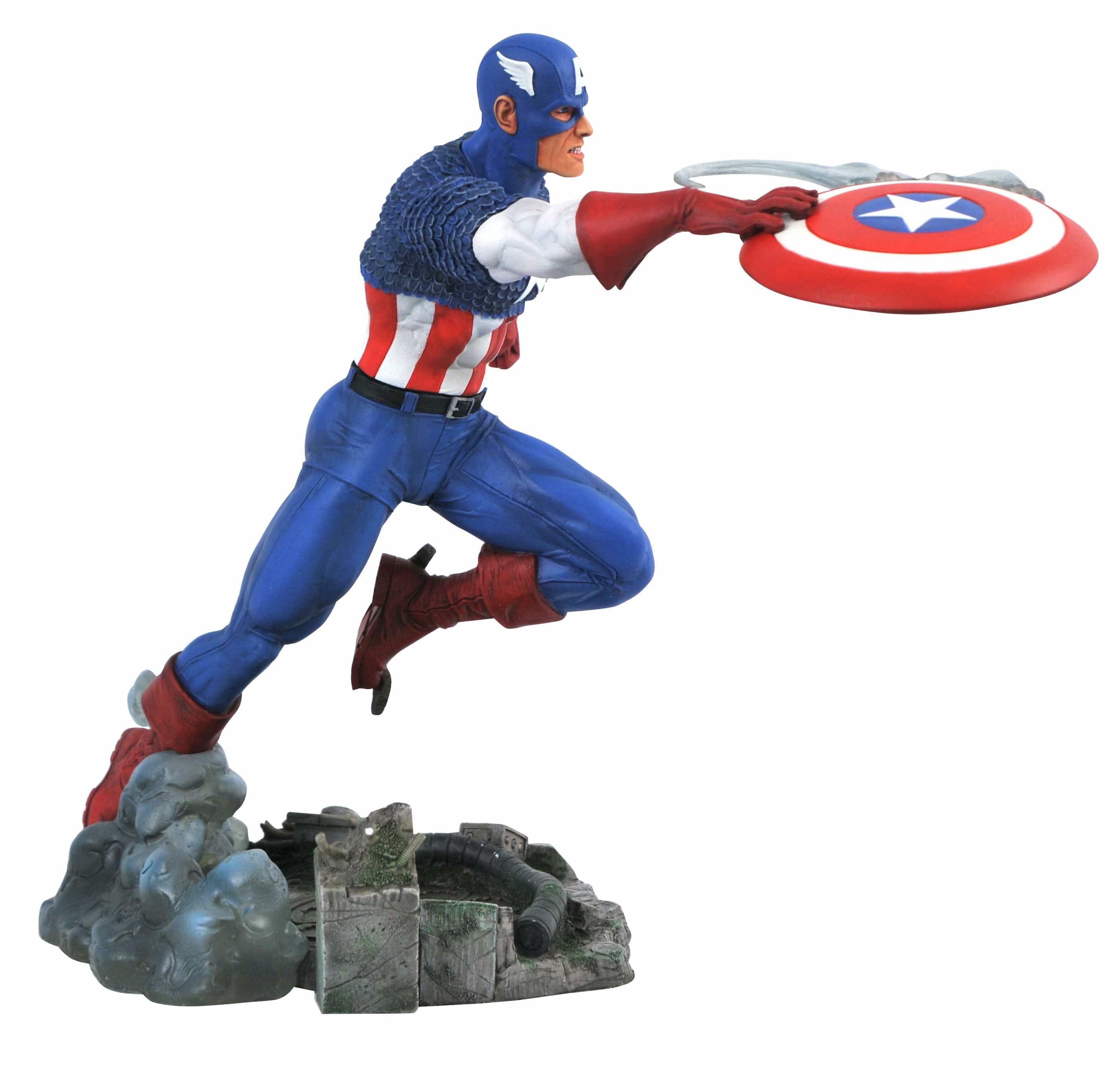 Diamond Select Toys Marvel Gallery Comic Captain America Figure Diorama