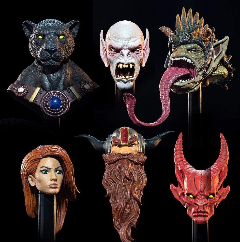 Four Horsemen Studios Mythic Legions All-Stars 5 Heads Pack 1