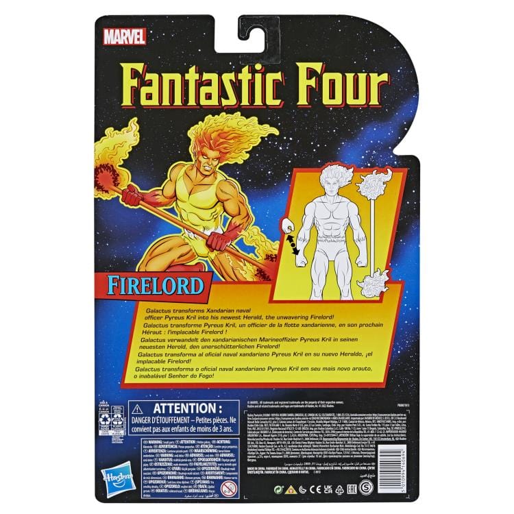 Hasbro Marvel Legends Series Retro Fantastic Four Firelord Action Figure