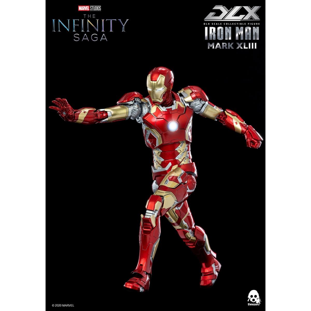 Threezero DLX Avengers: Infinity Saga Iron Man Mark 43 1/12 Scale Action Figure